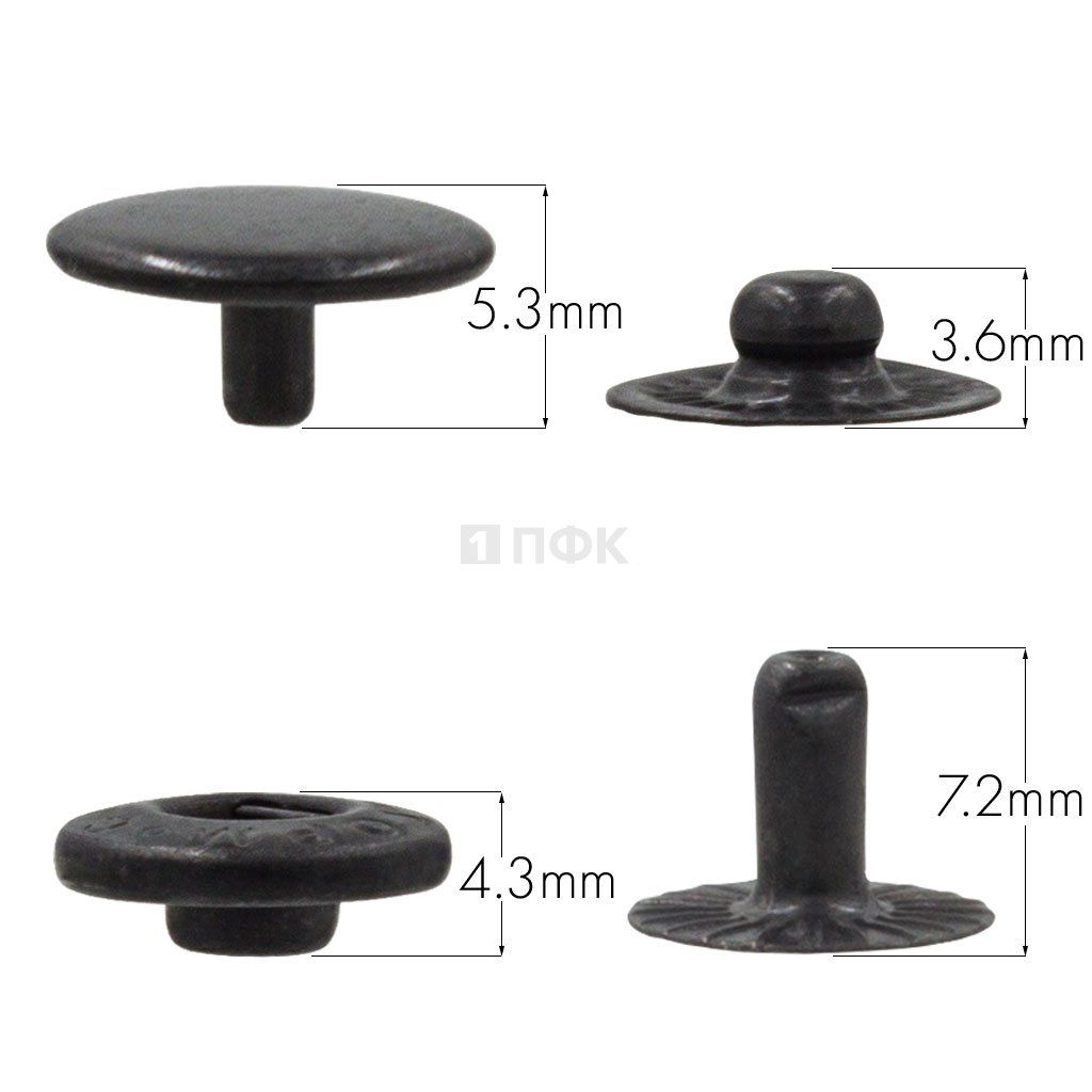 Кнопка для одежды 12,5мм Альфа нерж цв оксид (уп 1440шт) STORM — ПФКР Кнопка для одежды 12,5мм Альфа нерж цв оксид (уп 1440шт) STORM