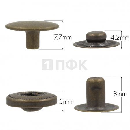Кнопка для одежды 15мм Альфа сталь цв антик (уп 720шт) NEW STAR Кнопка для одежды 15мм Альфа сталь цв антик (уп 720шт) NEW STAR