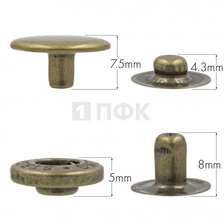 Кнопка для одежды 15мм Альфа сталь цв антик (уп 720шт) STRONG Кнопка для одежды 15мм Альфа сталь цв антик (уп 720шт) STRONG