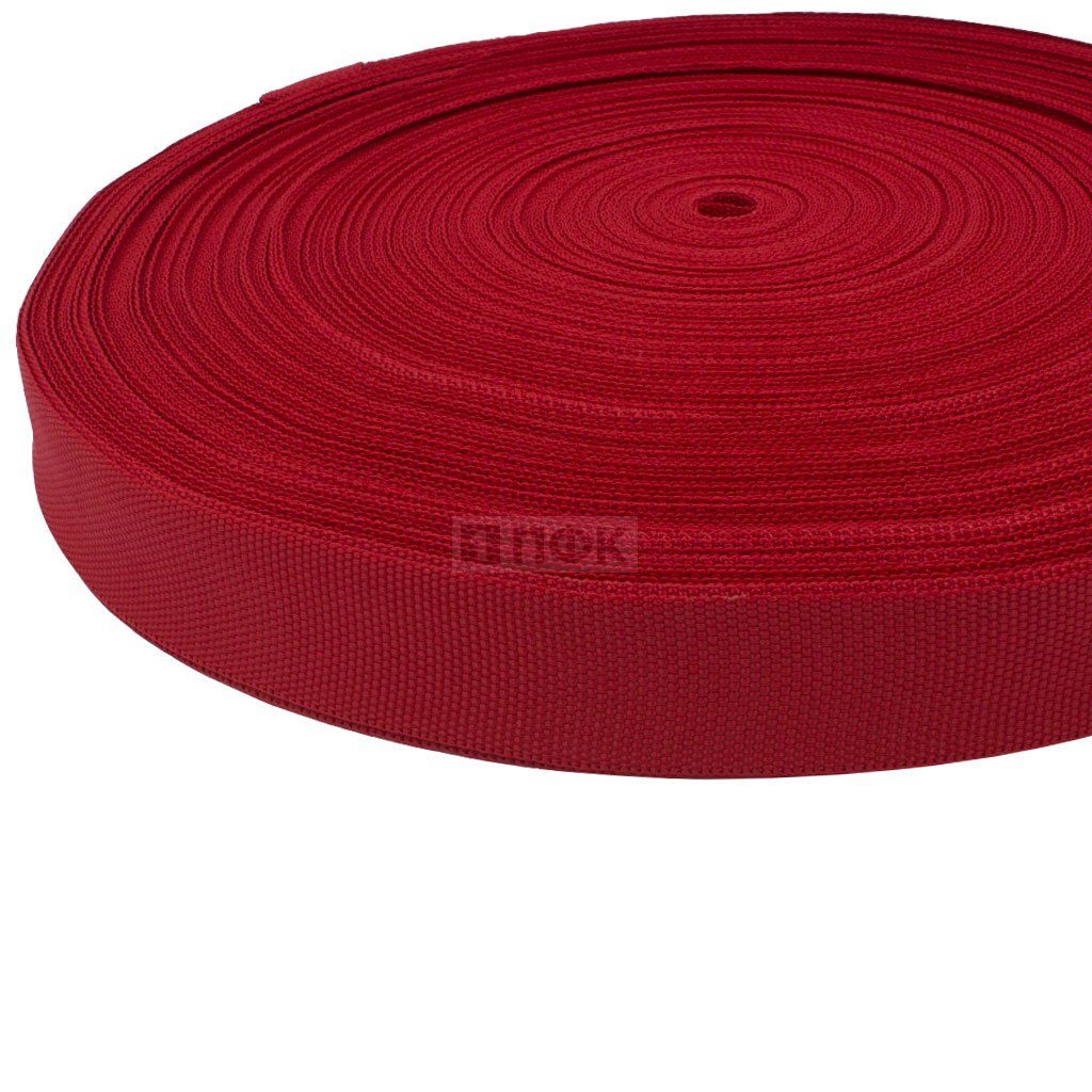Стропа окантовочная 30мм 7,54 гр/м цв красный (рул 100м/уп 1000м) РБ