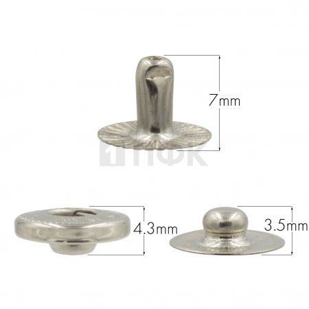 3 Части кнопки для одежды 12,5мм Альфа латунь цв никель (уп 1440шт) NEW STAR 3 Части кнопки для одежды 12,5мм Альфа латунь цв никель (уп 1440шт) NEW STAR