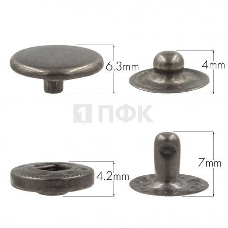 Кнопка для одежды 12,5мм Альфа нерж цв никель тем (уп 1440шт) DNG Кнопка для одежды 12,5мм Альфа нерж цв никель тем (уп 1440шт) DNG