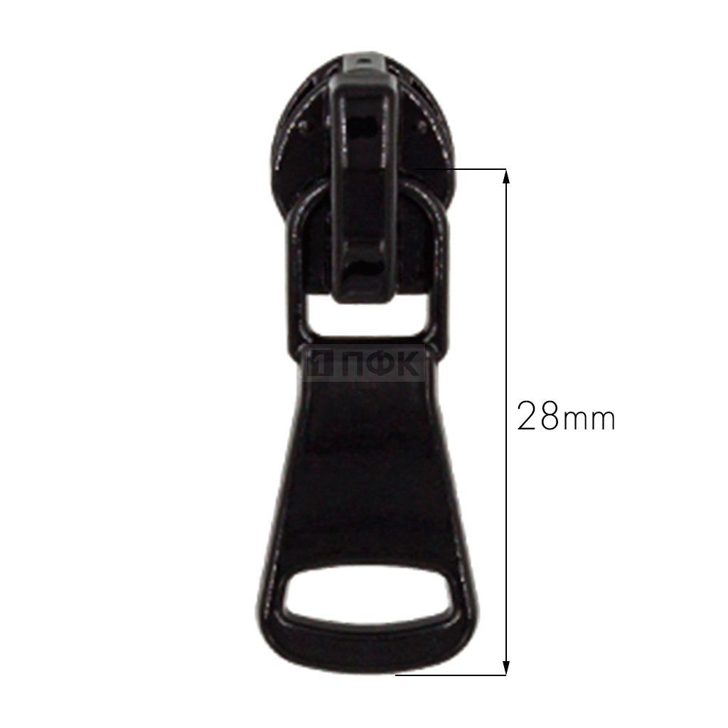 Бегунок для спиральной (витой) молнии тип 5 автомат арт.C8 цв черн лакир. (уп 500шт/5000шт) — ПФКР Бегунок для спиральной (витой) молнии тип 5 автомат арт.C8 цв черн лакир. (уп 500шт/5000шт)