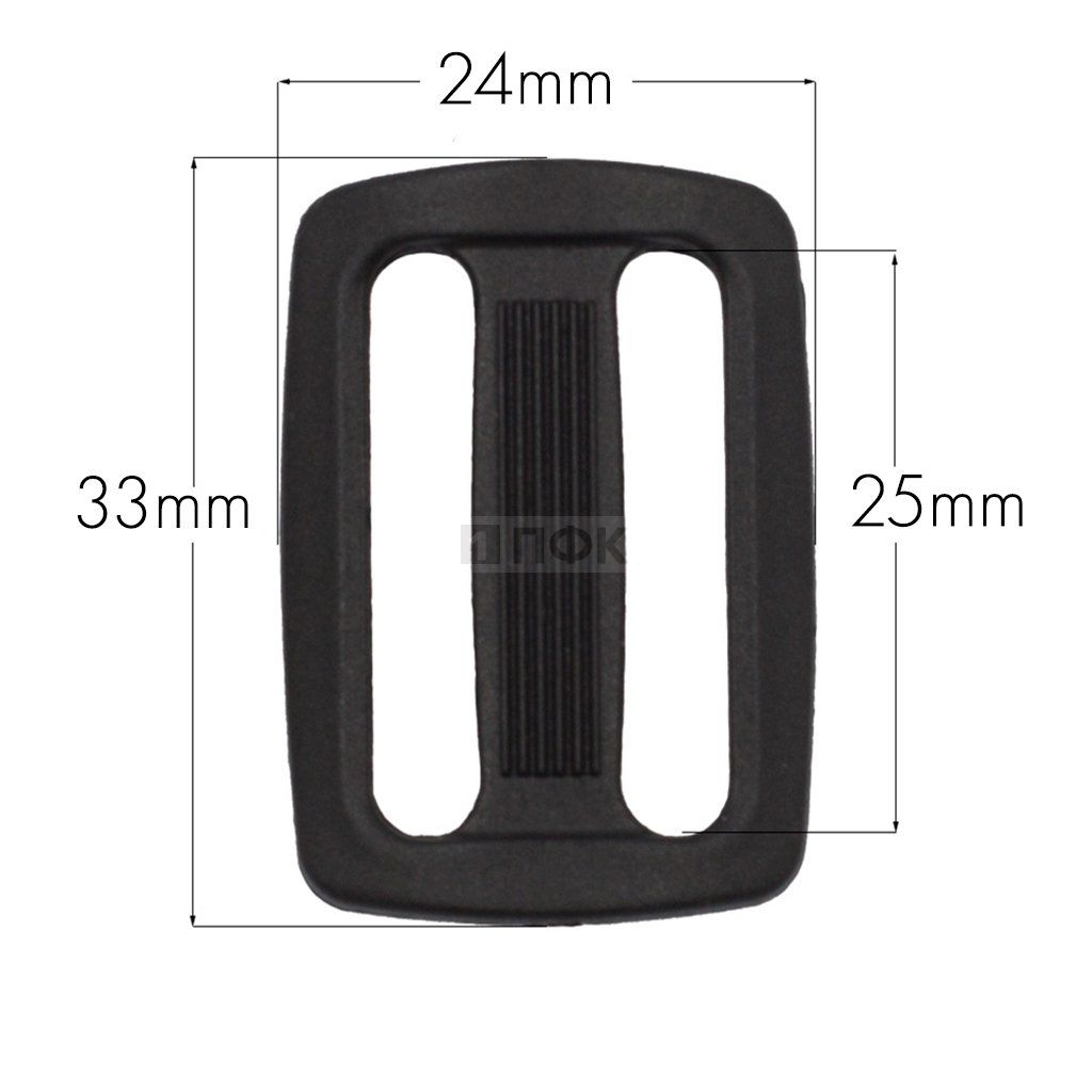 Пряжка двухщелевая ДЩ-25 ПА 25мм цв черный (уп 1000шт/10000шт) — ПФКР Пряжка двухщелевая ДЩ-25 ПА 25мм цв черный (уп 1000шт/10000шт)