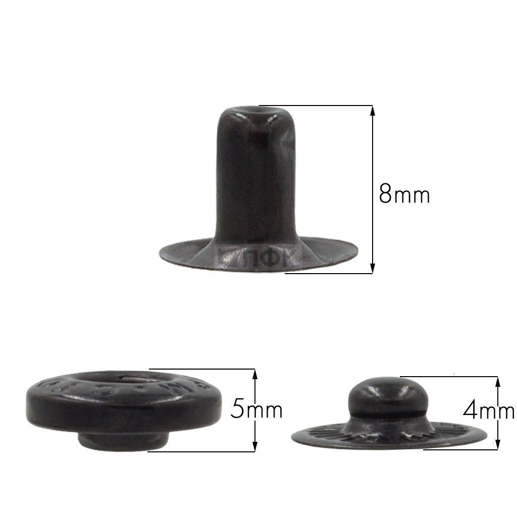 3 Части кнопки для одежды 15мм Альфа нерж цв оксид (уп 720шт) STORM