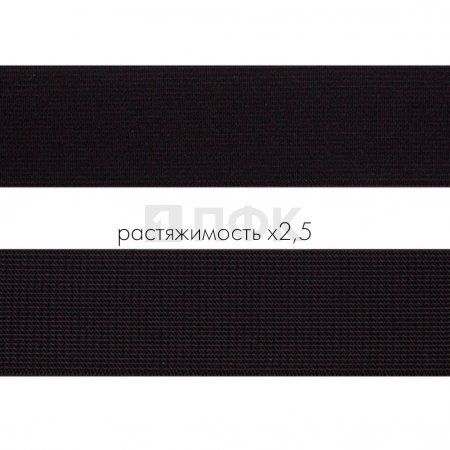 Резинка тканая 35мм 24 гр/м цв черный (уп 40м/360м)