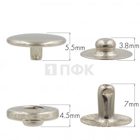 Кнопка для одежды 12,5мм Альфа нерж цв никель (уп 1440шт) BUTTONI Кнопка для одежды 12,5мм Альфа нерж цв никель (уп 1440шт) BUTTONI