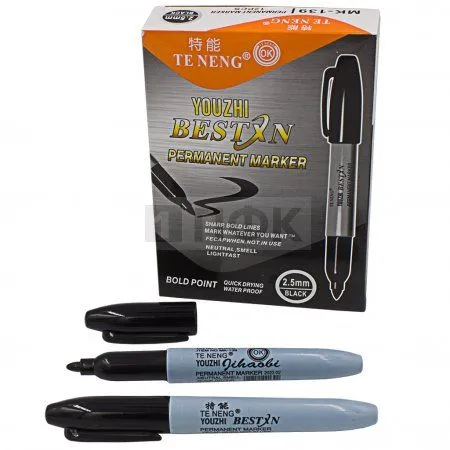 Маркер большой цв черный (уп 12шт) Маркер большой цв черный (уп 12шт)