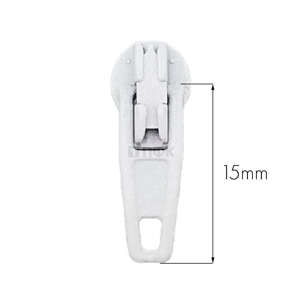 Бегунок для спиральной (витой) молнии тип 3 автомат цв 101 белый (уп 2500шт/25000шт) 1.5гр — ПФКР Бегунок для спиральной (витой) молнии тип 3 автомат цв 101 белый (уп 2500шт/25000шт) 1.5гр