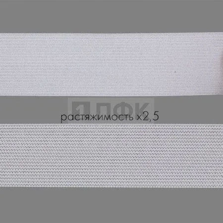 Резинка вязанная 35мм 10.5 гр/м цв белый (рул 40м/уп 360м)